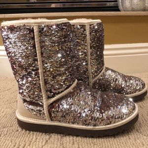 Gold & Silver Sequin UGG Boots